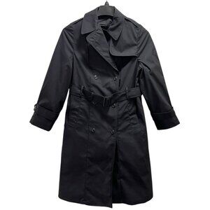 DSCP Garrison Collection Women's US Army All Weather Black Trench Coat Size 10 S